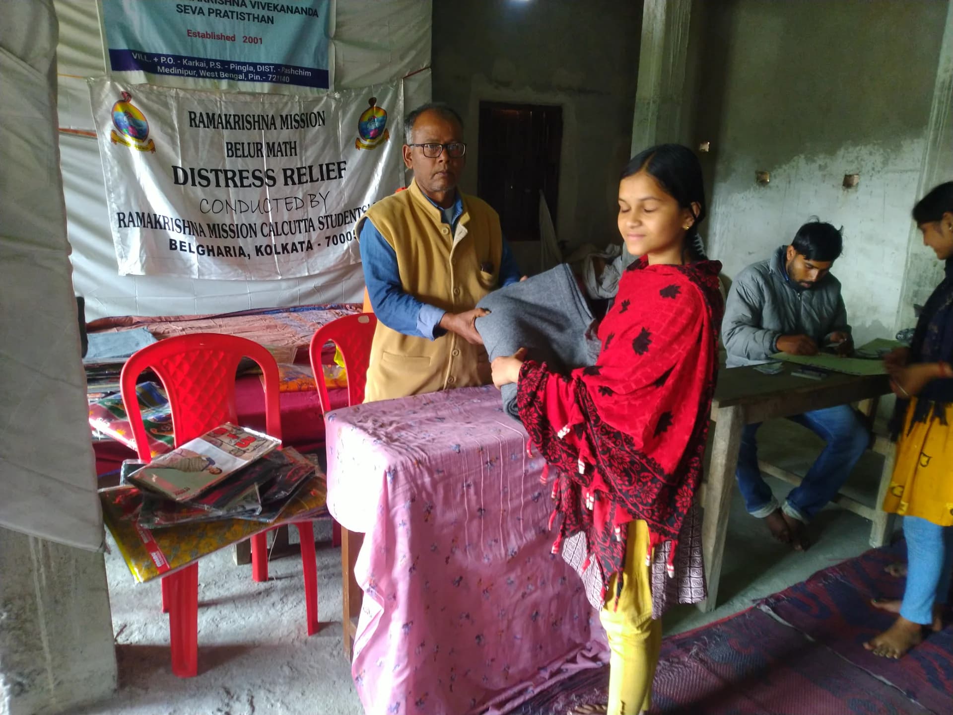 Pujo New clothes distribution