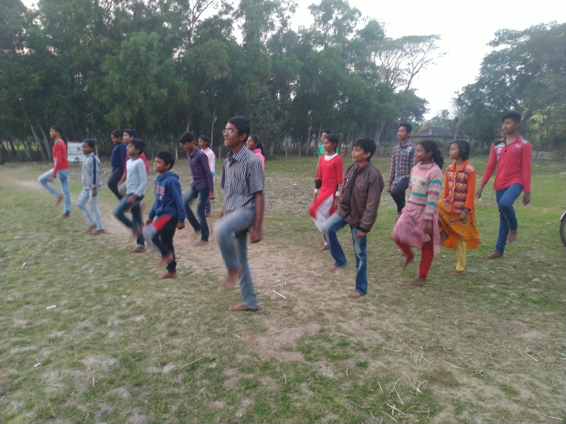 Coaching students Yoga practice